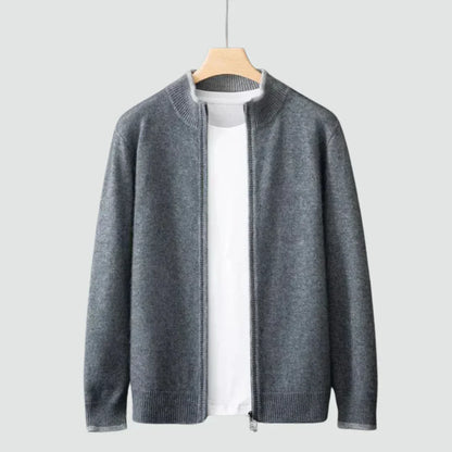 Old Money Pure Cashmere Zip Cardigan